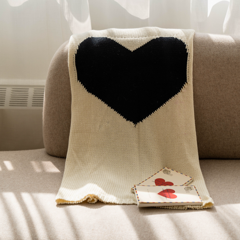 The Mini Heart Throw Blanket