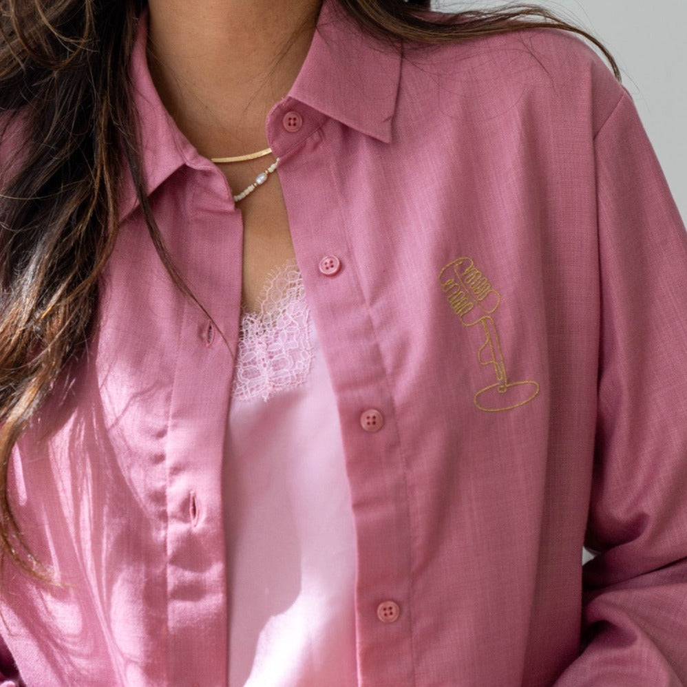 Mulberry Pink Microphone Shirt